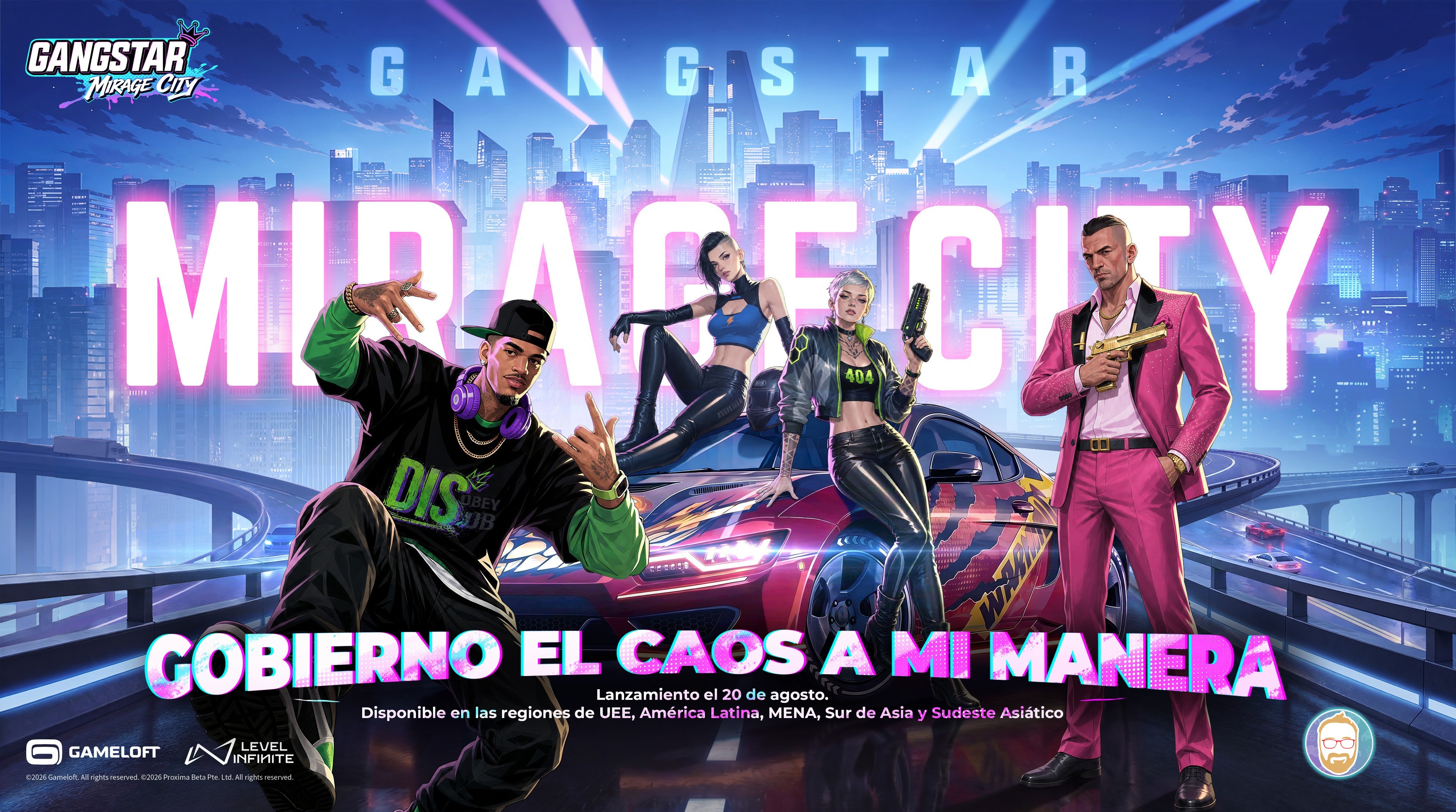 ¡Gangstar Mirage City abre prerregistro con recompensas exclusivas!