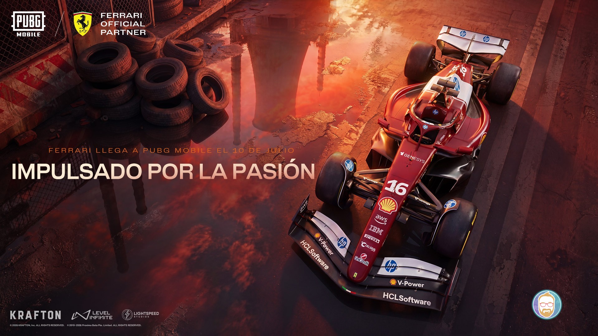 ¡Ferrari llega a PUBG MOBILE! Corre a toda velocidad con autos legendarios