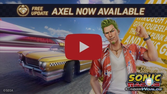 ¡Axel llega gratis a Sonic Racing: CrossWorlds y trae consigo nuevas pistas y premios!