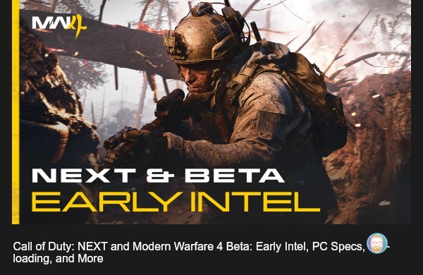 ¡Call of Duty: Modern Warfare 4 ya tiene beta abierta!