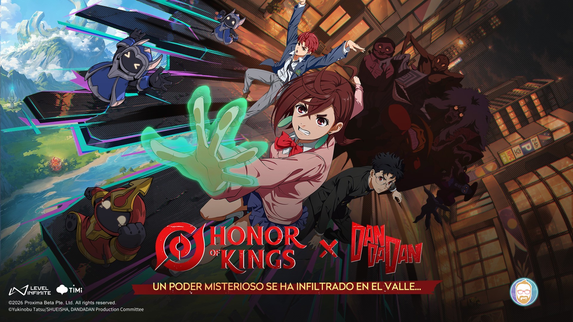 Honor of Kings se fusiona con DAN DA DAN: ¡Una colaboración épica llega al MOBA!