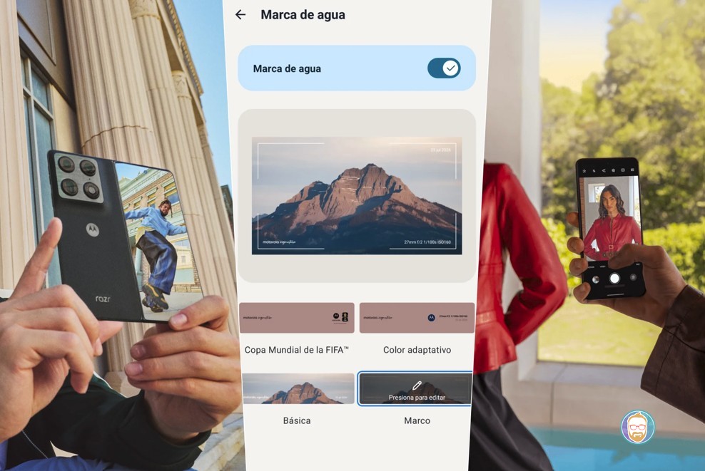 Motorola estrena marcas de agua inteligentes que se adaptan al color y estilo de tus fotografías