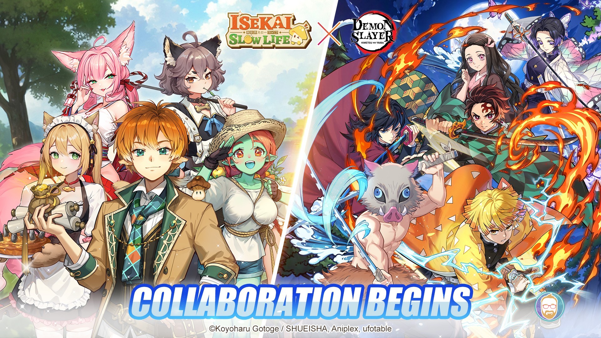 ¡Tanjiro y compañía invaden Isekai: Slow Life en una épica colaboración!